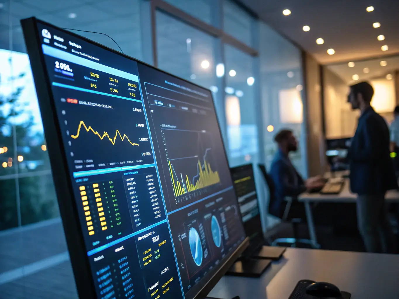 A modern interface displaying various financial tools and insights, highlighting the innovative resources available to modernize business operations.